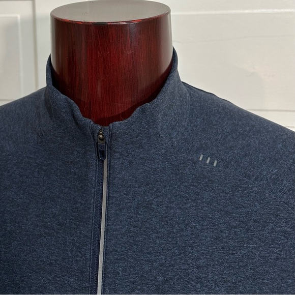 Lululemon Surge Warm 1/2 Zip Pullover Size XL Heathered True Navy / Black $118 - Picture 3 of 7